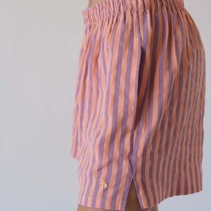 Saint Paradiso Striped Orange and Purple Women Boxer Shorts XS Fit